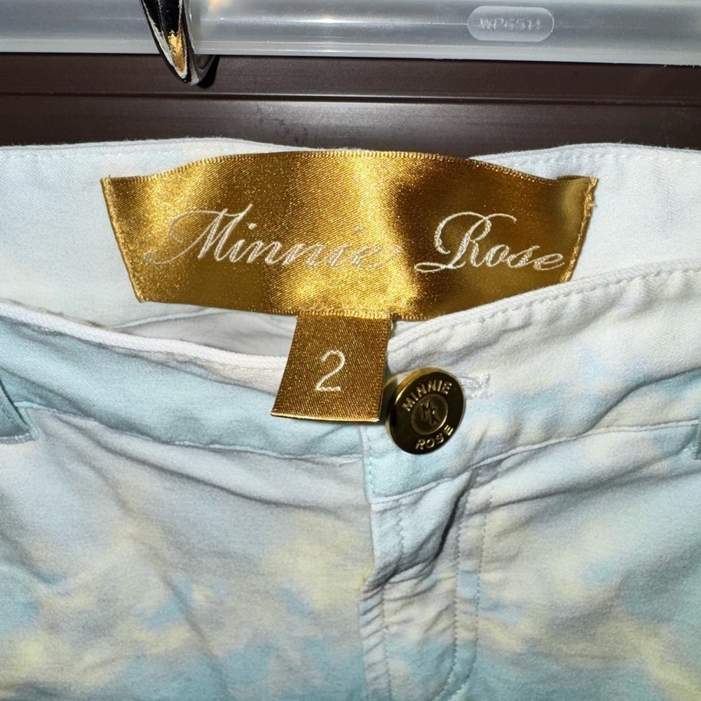 Minnie Rose Blue And Yelllow Sky Sunset Stretch Pants Size 2 - Picture 5 of 9